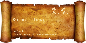 Kutasi Ilona névjegykártya